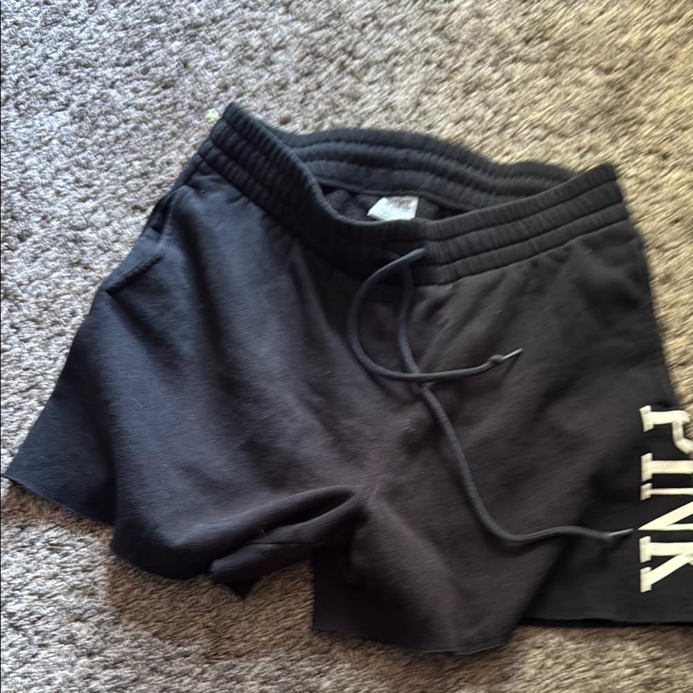 PINK Victoria's Secret Black Athletic Shorts Soft Fit